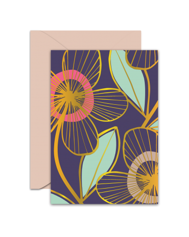 Greeting Card - GC2916-HAL044 - Flowers - Blank Card